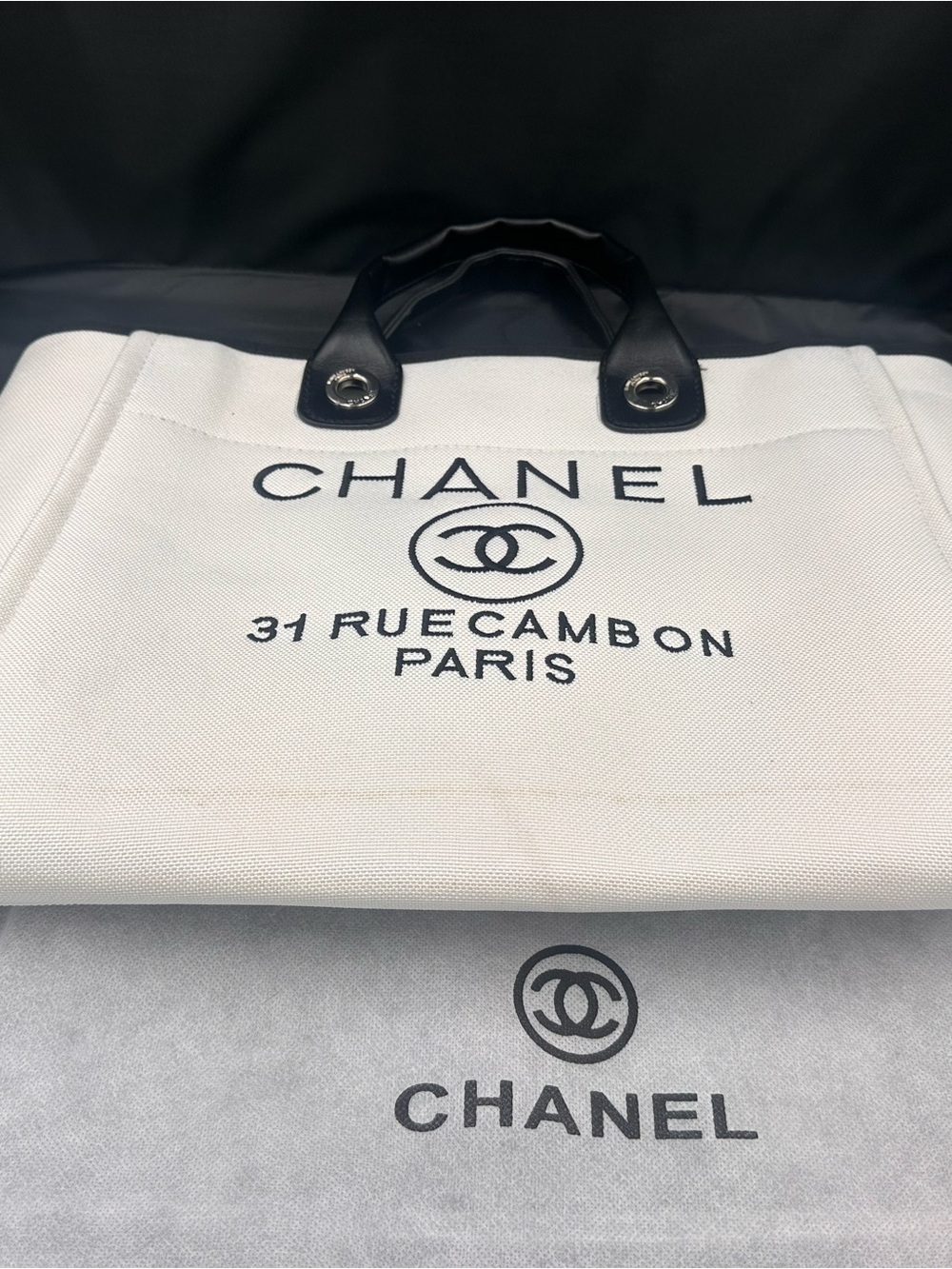 High quality inspo White and Black Canvas Tote Bag - Picture 6 of 12